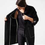 Neoprene Flower Coat in Black