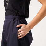 Wide Cropped Trouser in Navy