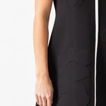 Neoprene Flower Dress in Black