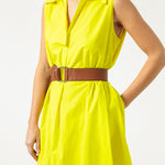 Balloon Cotton Dress in Yellow