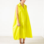 Balloon Cotton Dress in Yellow