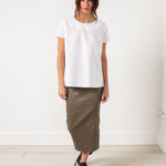 Pleat Back Blouse in White