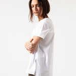 Pleat Back Blouse in White