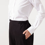 Wide Cropped Trouser in Black
