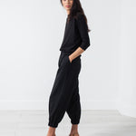 Boat Neck Top in Black