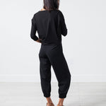 Boat Neck Top in Black