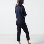 Boat Neck Top in Marine