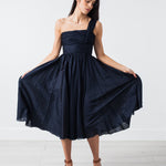 One Shoulder Dress in Navy