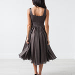 Voile Dress in Grey Pearl