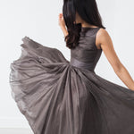 Voile Dress in Grey Pearl