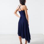 Ruched Party Dress in Navy