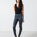 Elenaso Leather Trouser in Cool Grey