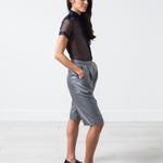Silk Shorts in Grey