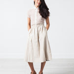 Eulera Leather Skirt in Cream