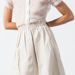 Eulera Leather Skirt in Cream