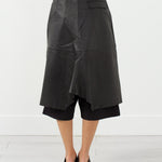 Leather Drop Crotch Pants