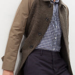 Raglan Maniche Coat in Olive