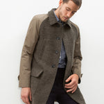 Raglan Maniche Coat in Olive