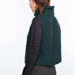 Boucle Turtle Neck in Green/Black