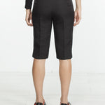Square Stitch Knee Short in Black
