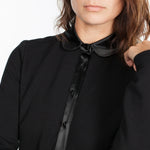 Fleece Jersey Dress in Black