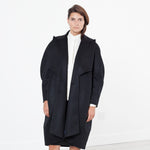 Shahmeena Cocoon Coat in Black