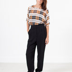 Contrast Cuff Pant in Black