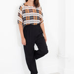 Contrast Cuff Pant in Black