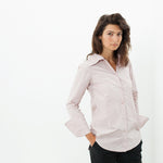 Pointed Collar Blouse in Rose