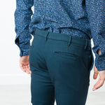 Diamond Weave Trouser in Sky