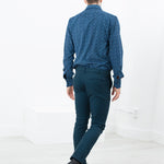 Diamond Weave Trouser in Sky
