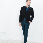 Diamond Weave Trouser in Sky