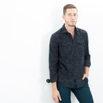 Western Arkansas Button-Up in Dark Hash Floral