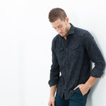 Western Arkansas Button-Up in Dark Hash Floral