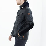 Prince Leather Field Jacket in Meteor
