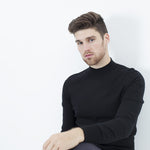 Merino Knit Turtleneck in Black