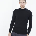 Merino Knit Turtleneck in Black