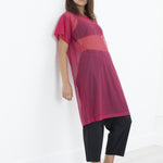 Mesh Over Dress in Pink