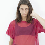 Mesh Over Dress in Pink