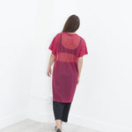 Mesh Over Dress in Pink