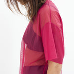 Mesh Over Dress in Pink