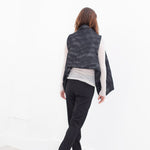 Quilted Mesh Waistcoat in Black/White