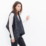 Quilted Mesh Waistcoat in Black/White