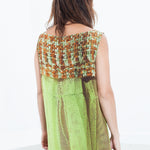 Silk Shift in Tweed and Net