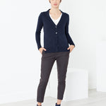 Square Cardigan in Navy