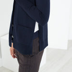 Square Cardigan in Navy