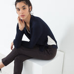 Square Cardigan in Navy