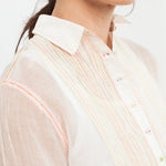 Sheer Rainbow Blouse in White