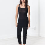 Easy Ribbed Tank in Black