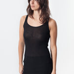 Easy Ribbed Tank in Black